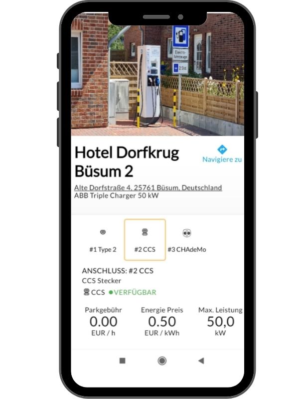 eCarUp Lade App Profil  Hotel Dorfkrug Büsum