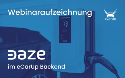 Webinaraufzeichnung „DAZE im eCarUp Backend“