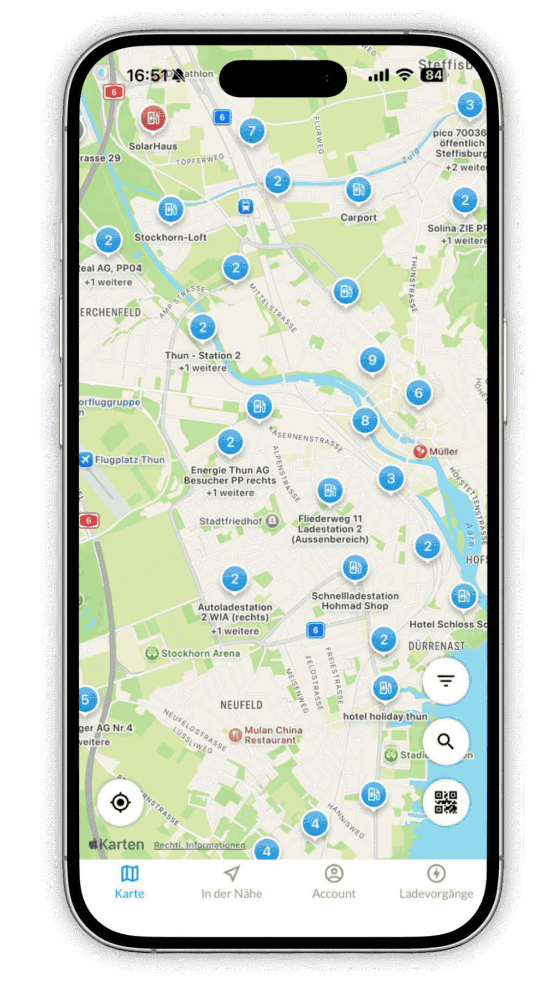 Lade App für Elektroautos mit transparenter Anzeige aller Kosten